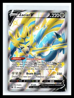 💥 Zacian V SWSH292 Ultra Rare Shiny Holo Promo Pokemon TCG (2023) - Image 1
