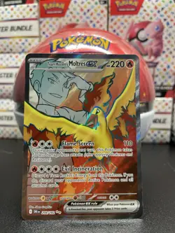 Pokemon TCG Team Rockets Moltres EX Destined Rivals 208/182 NearMint Condition - Image 1