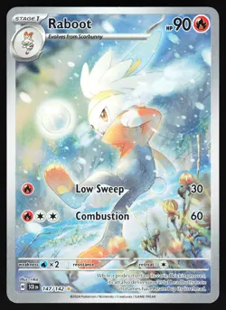Raboot 147/142 Pokemon SV07: Stellar Crown Illustration Rare NM - Image 1