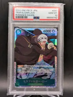 One Piece Trafalgar Law | OP01-047 | Japanese | Romance Dawn | GEM MINT PSA 10 - Image 1