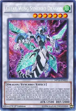 Clear Wing Synchro Dragon-Secret Rare - Unlimited - MP16-EN022 - 2016 Mega-Ti... - Image 1