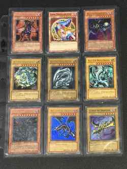 Yu-Gi-Oh! Vintage Binder Lot Holo Blue Eyes White Dragon Red Eyes 189 Cards - Image 1