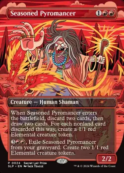 MTG NM Seasoned Pyromancer (Borderless) SECRET LAIR PRIZE RCQ PROMO - Image 1