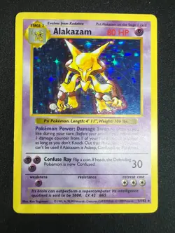 Alakazam 1/102 (Shadowless) - Pokemon Base Set Holo - LP - Image 1