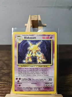 Alakazam Holo Rare Pokemon Card 1/102 Base Set - Image 1