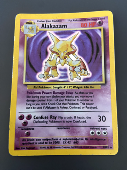 Alakazam Base Set Holo 1/102 Pokemon Card - Image 1