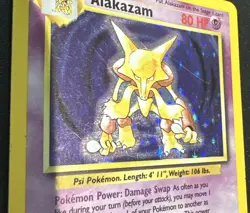 Alakazam Holo Pokemon Card WOTC 1/102 Base Set Pokemon TCG - Image 3