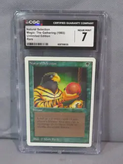 NATURAL SELECTION 1993 MTG Unlimited RARE Magic Gathering Card Graded CGC 7 NM - Image 1
