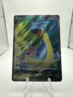 Lapras V 189/202 Pokemon Sword & Shield Base Set Full Art Holo - Image 1