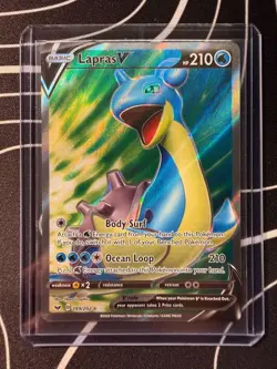 Lapras V (FULL ART) 189/202 SWSH01: Sword & Shield Base Set (NM) Holo Pokemon - Image 1