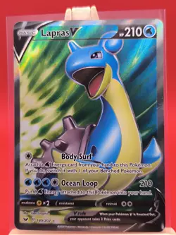 Lapras V 189/202 Sword & Shield Base Set Full Art Ultra Rare Pokemon Card * New - Image 1