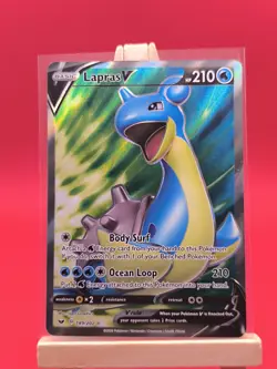 Lapras V 189/202 Sword & Shield Base Set Full Art Ultra Rare Pokemon Card * New - Image 2