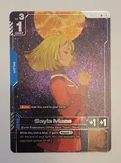 Gundam Card Game Newtype Rising Sayla Mass GD01-087 R+ Holo Foil Rare - Image 1
