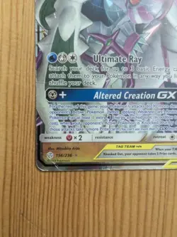 Pokemon TCG Arceus & Dialga & Palkia GX Tag Team Holo Rare Card 156/236 DMG - Image 4