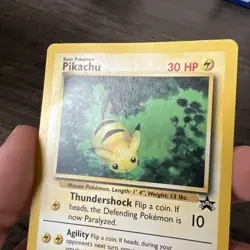 Pikachu Black Star Promo 27 Promo WOTC 2001 Pokemon Card Heavy Play - Image 2