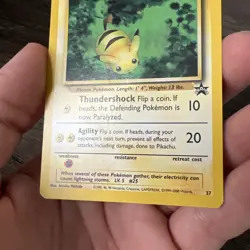 Pikachu Black Star Promo 27 Promo WOTC 2001 Pokemon Card Heavy Play - Image 3