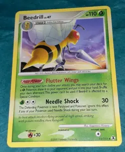 Pokemon TCG Beedrill Lv.47 Platinum Rising Rivals 15/111 Regular Rare Card - Image 1