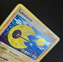Lunatone 36/107 Pokemon Ex Deoxys Reverse Holo Card Damaged - Image 2
