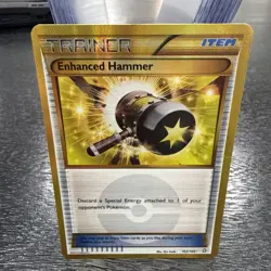 Pokemon - TCG Enhanced Hammer Gold Trainer Primal Clash Secret Rare Card 162/160 - Image 1