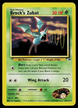 Pokemon Card - Brock's Zubat Gym Heroes 24/132 Rare - Image 1