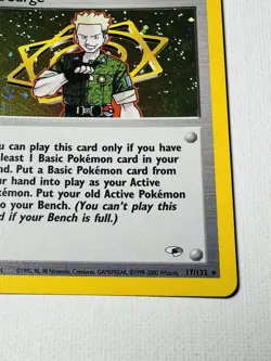 Vintage Pokemon Card WOTC Rare Holo LT. SURGE Trainer Gym Heroes 17/132 - Image 4