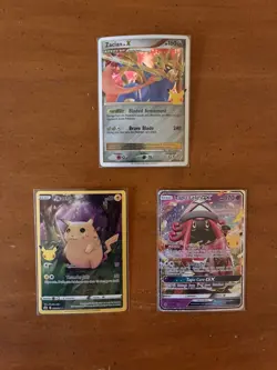 Lot Of 3 Pokemon Celebration Cards NM/M (Pikachu, Zacian & Tapu Lele ) - Image 1