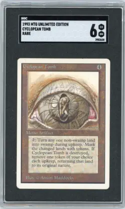 1993 MAGIC THE GATHERING MTG UNLIMITED CYCLOPEAN TOMB SGC 6 - Image 1