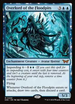 1 x Overlord of the Floodpits - Duskmourn: House of Horror - NM-Mint - MTG - Image 1