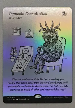 MTG Secret Lair Encyclopedia of Magic 0004 Demonic Consultation Foil - Image 1