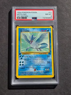 Pokemon PSA 8 1ST EDITION ARTICUNO 17/62 - 1999 FOSSIL SET NON HOLO RARE - NM/MT - Image 1