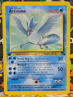 Vintage WoTC Pokemon Fossil Articuno 17/62 1st Edition Non-Holo Rare LP - Image 1