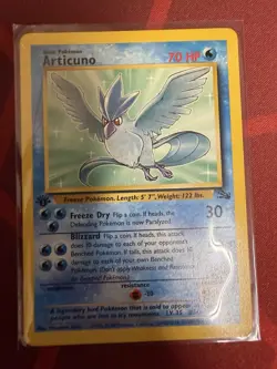 Articuno 17/62 Fossil 1st Edition Non Holo Rare NM-VLP Pokemon Card - Image 1