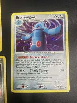 BRONZONG 6/123 D&P Mysterious Treasures Vintage Holo Pokemon Played Bronzor (74) - Image 2