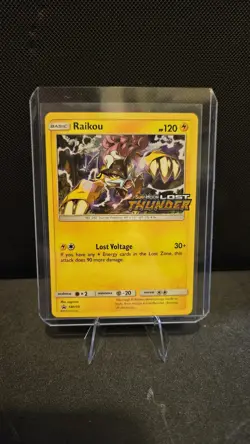 Pokemon TCG Sun & Moon Raikou SM 150 Prerelease Stamped Promo - Image 1