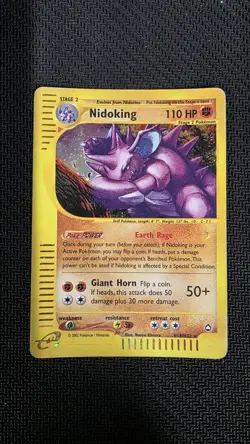 2003 Pokemon TCG Aquapolis E-Reader Nidoking Holo H18/H32 Holo E Series - Image 1