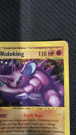 2003 Pokemon TCG Aquapolis E-Reader Nidoking Holo H18/H32 Holo E Series - Image 3
