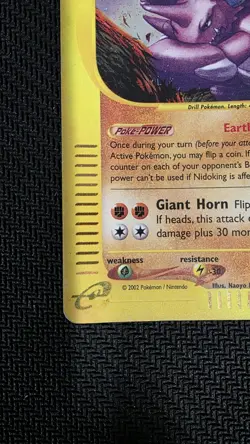 2003 Pokemon TCG Aquapolis E-Reader Nidoking Holo H18/H32 Holo E Series - Image 5
