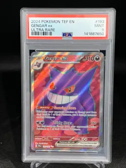 Pokemon PSA 9 - 2024 Gengar ex 193/162 SV05: Temporal Forces Holo - Image 1