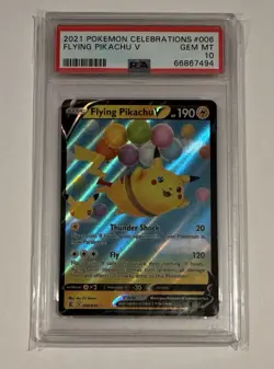 Pokemon Flying Pikachu V Celebrations Holo Ultra Rare #006 PSA 10 Gem Mint - Image 1