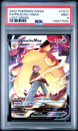 Pokemon TCG Pikachu Vmax TG17/TG30 Lost Origin Trainer Gallery PSA 9 - Image 1