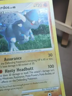 Pokemon HP Rampardos Mysterious Treasures 33/123 Exclusive Cosmos Holo Rare - Image 3