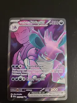 Team Rocket's Nidoking EX 216/182 Pokemon Destined Rivals Scarlet & Violet NM - Image 1