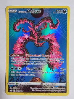 Galarian Moltres SWSH284 Holo Black Star Crown Zenith Promo Pokemon Card NM - Image 1