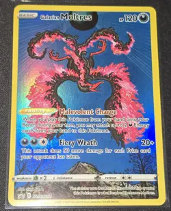 Galarian Moltres SWSH284 Holo Black Star Crown Zenith Promo Pokemon Card NM - Image 1