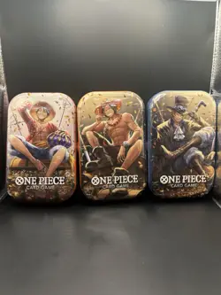 ONE PIECE CARD GAME - Mini TIN PACK Lot Of 3 Tins Set VOL. 2 Art Set - Image 1