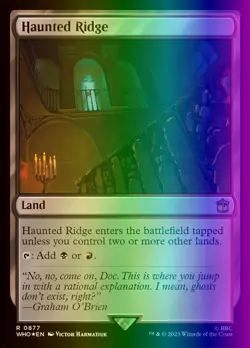 MTG Magic the Gathering Haunted Ridge (877/1448) Doctor Who LP FOIL- Surge - Image 1