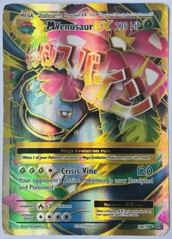 Pokemon TCG M Venusaur EX 100/108 Full Art XY Evolutions Ultra Rare Holo HP - Image 1