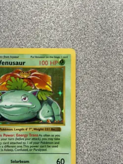 Venusaur Base Set 15/102 1st Edition Shadowless Pokemon Holo Foil Rare MP/HP - Image 3
