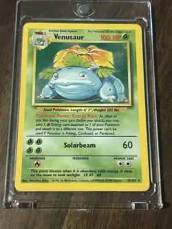 Venusaur 15/102 Holo Rare 1999 Pokemon Unlimited Base Set MP/HP - Image 1