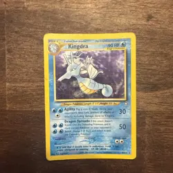 Kingdra Neo Genesis Holo Rare Pokemon Card Vintage WOTC MP #8/111 Sugimori - Image 1